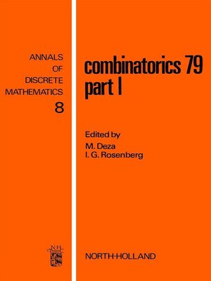 cover image of Combinatorics 79. Part I